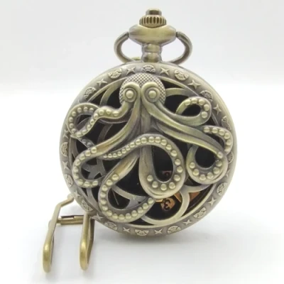 Porte-dés en métal avec mini-kit polyédrique: kraken doré caverneux avec pochette en suédine noire