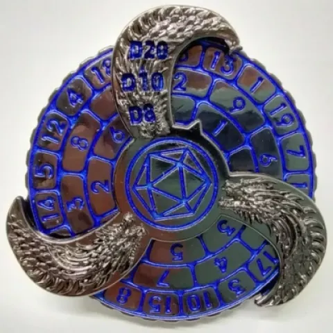 Dice spinner: morsure de dragon - bronze à cannon avec bleu dans une boîte