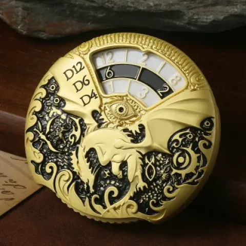 Dice spinner deluxe - doré avec noir dans une boîte
