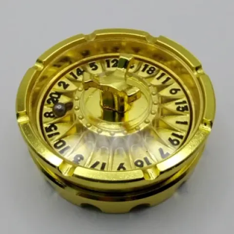 Dice Spinner Roulette d20 - or avec chiffres noirs