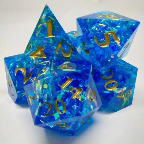 Glaçons prismatique bleu dans une boîte dans une bouteille avec couvercle dévisable