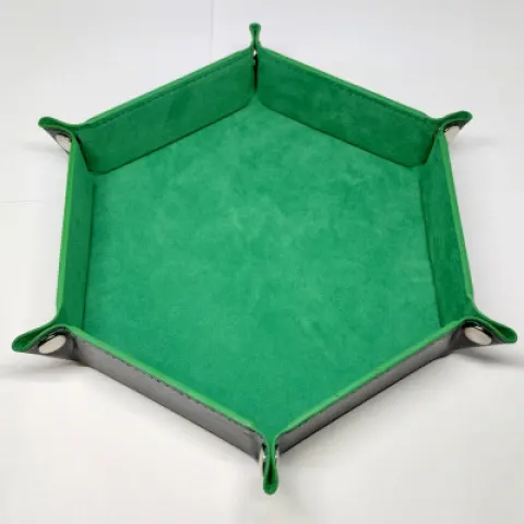 Piste de dés portative hexagonale - verte