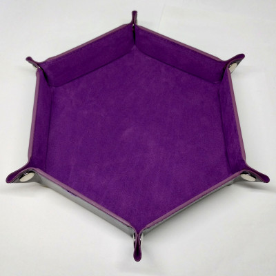 Piste de dés portative hexagonale - mauve