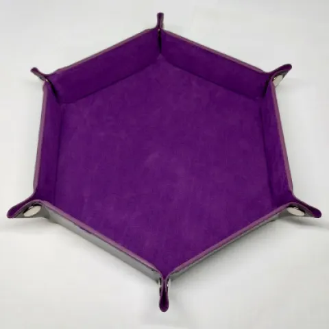 Piste de dés portative hexagonale - mauve