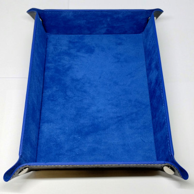 Piste de dés portative rectangulaire - bleue foncée