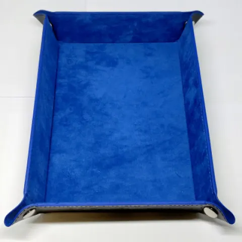 Piste de dés portative rectangulaire - bleue foncée