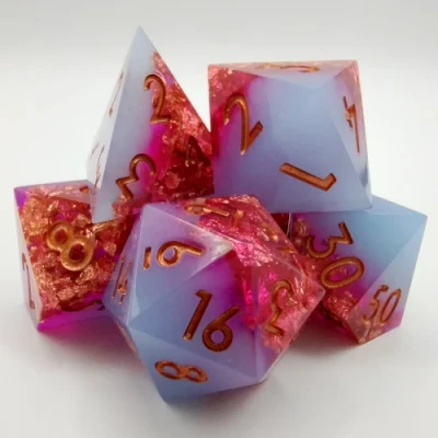 Minerais Alchimiques - rose / bleu avec chiffres cuivrés dans une bouteille en plastique avec couvercle dévisable