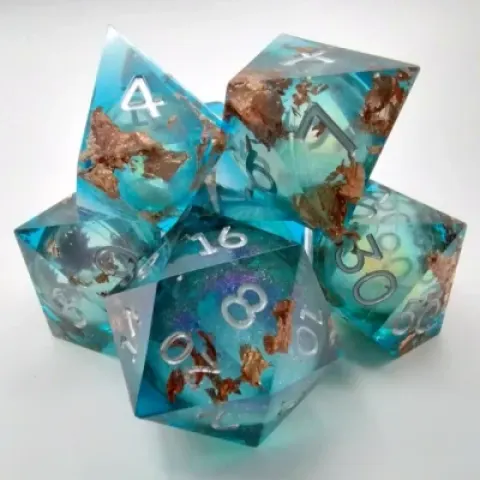 Effervescence Mystique - bleu ciel avec feuille de cuivre dans une bouteille avec couvercle dévisable