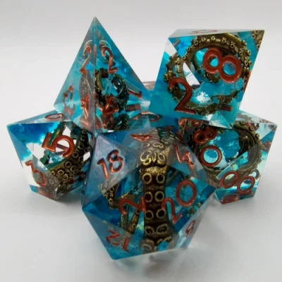 Dés profundis: chiffres cuivrés dans une bouteille avec couvercle dévisable