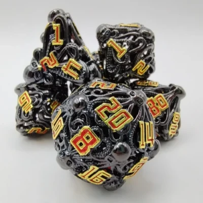 Dés du flagelleur mental - le vide avec pochette en suédine noire