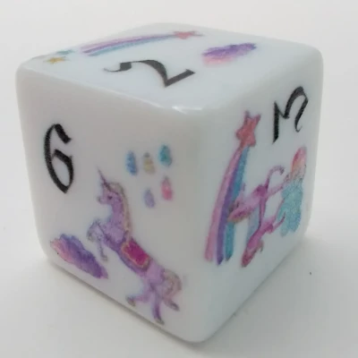 Dé licorne fantastique 16mm